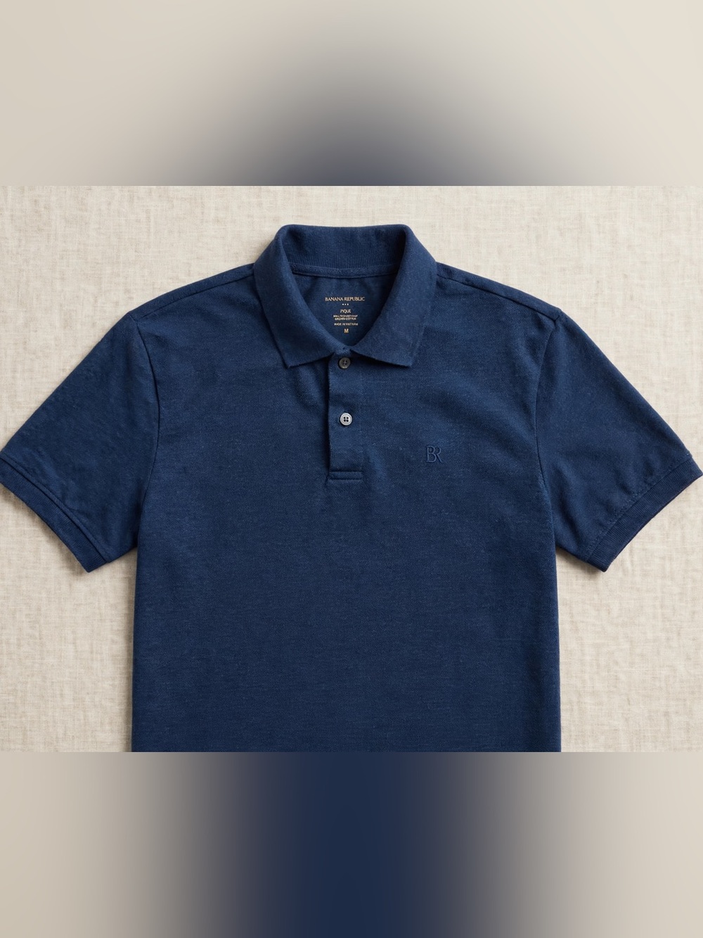 Banana Republic Navy Polo with Subtle Logo